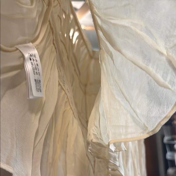 Zara Cream Ruffled Tiered Sleeveless Camisole - Picture 5 of 5